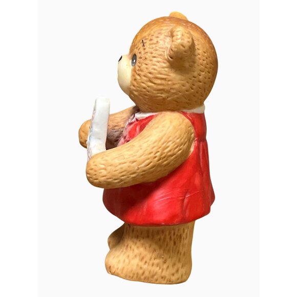 Lucy and Me Ceramic Birthday Bear Collectible Number 4 Figurine Vintage - Picture 6 of 8